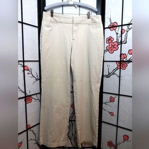 Dockers Ideal Fit Women's Cream Sydney Trousers Pants 14 Short